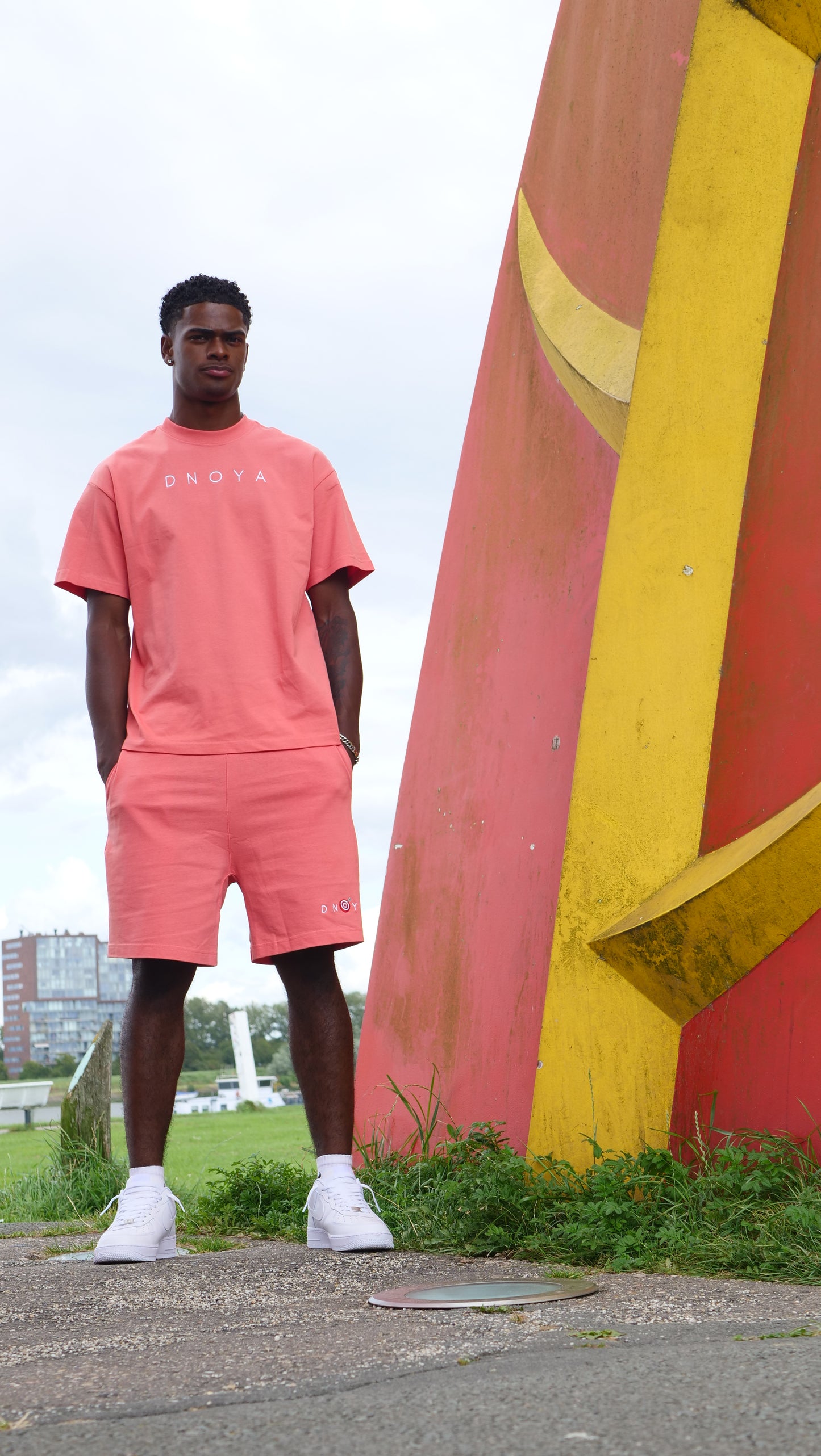 Oversized short pants set Pink