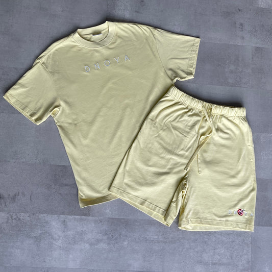 Oversized short pants set Yellow